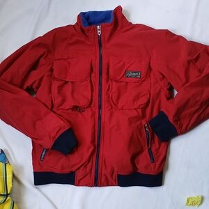 Vintage Ralph Lauren Jacket Mens Large Fleece Lined Cargo Pocket Flight Olympics